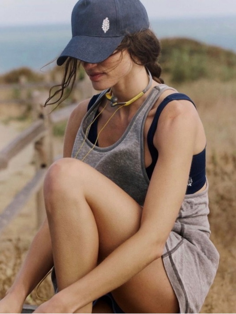 Free People movement all set SnapBack hat  midnight nave